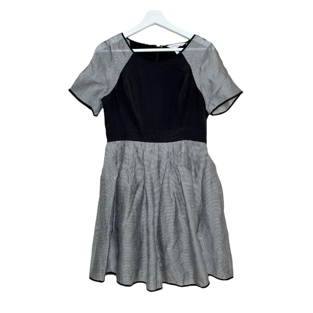 Bcbgeneration | Black White Short Sleeve Striped Skater Whimsygoth Dress Size 8